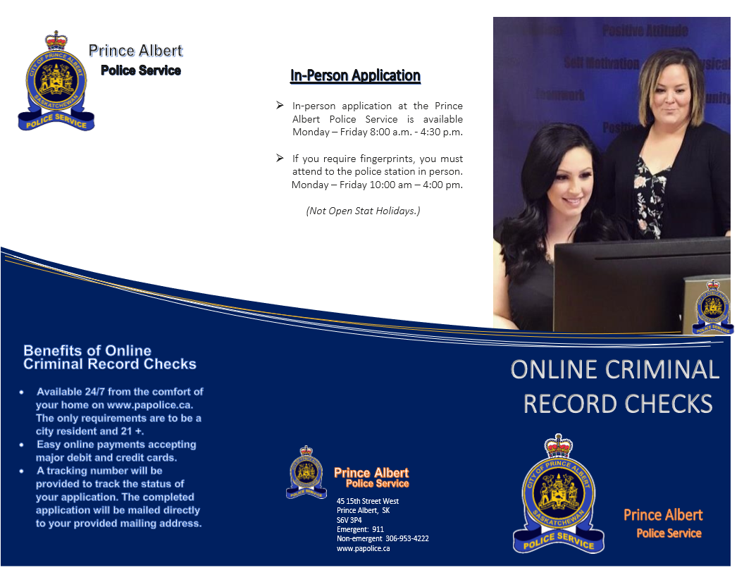 Criminal Record Check brochure