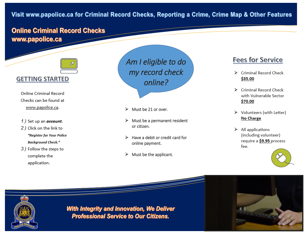 Criminal Record Check brochure
